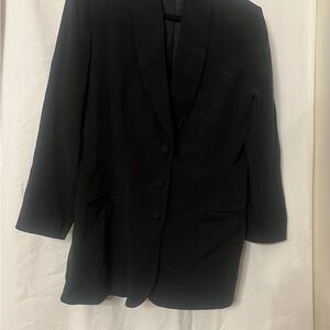 Studio 121 Vintage Women’s Black Silk Jacket with Shawl Collar Size 12